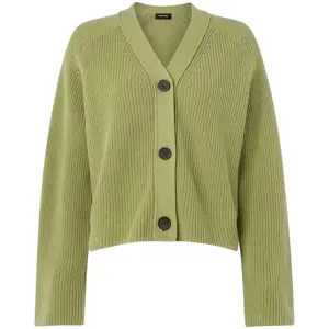 Whistles Green Nala Cotton Cardigan
